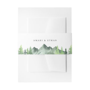 Bandeau De Faire-part Mariage de la montagne forestière