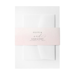 Bandeau De Faire-part Mariage de lavage clair Pastel Rose Aquarelle douc