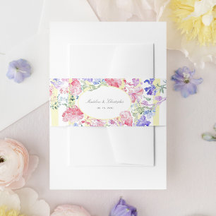 Bandeau De Faire-part Mariage de l'ère de la régence florale romantique