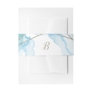 Bandeau De Faire-part Mariage de monogramme d'aquarelle géométrique