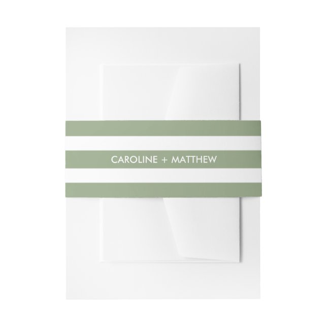 Bandeau De Faire-part Mariage de Motif blanc vert (Devant example)