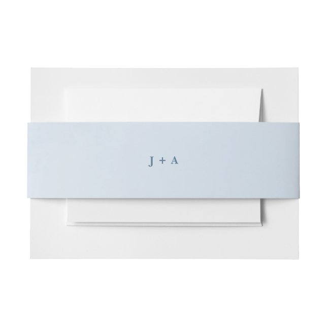 Bandeau De Faire-part Mariage de nuage d'aquarelle bleu enchantant (Devant Example)