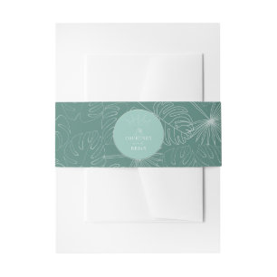 Bandeau De Faire-part Mariage de plage de coquillage tropical Aqua Beach