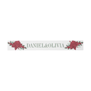 Bandeau De Faire-part Mariage de Red Roses Boho