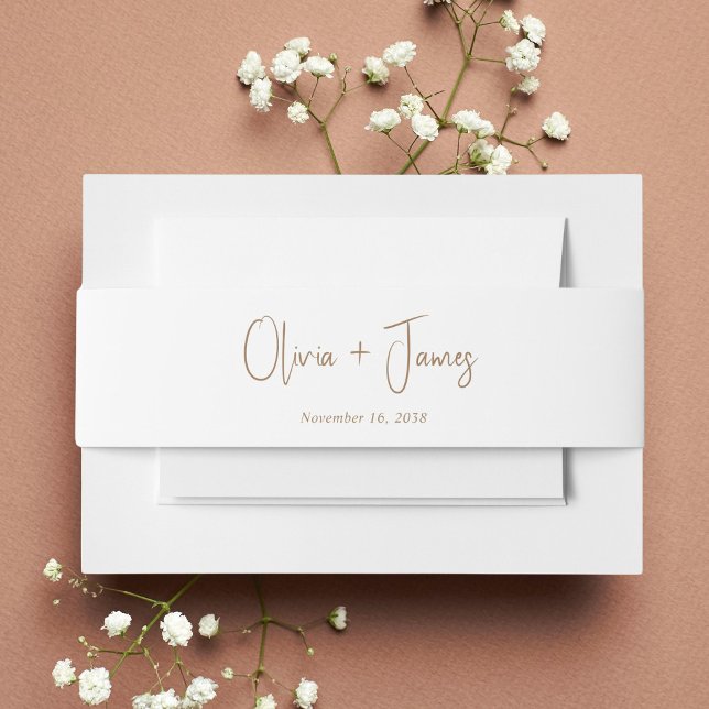 Bandeau De Faire-part Mariage de script or chic (Créateur téléchargé)