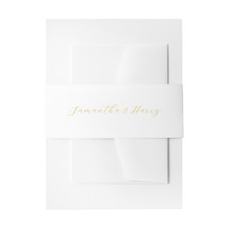 Bandeau De Faire-part Mariage de script or moderne et minimaliste