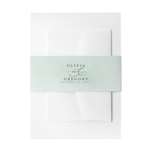 Bandeau De Faire-part Mariage de texture douce Pastel vert Aquarelle