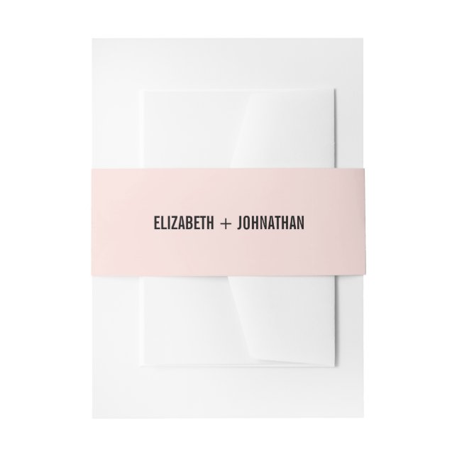 Bandeau De Faire-part Mariage de typographie rose simple et minimale (Devant example)