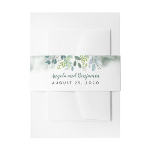 Bandeau De Faire-part Mariage de verdure d'aquarelle