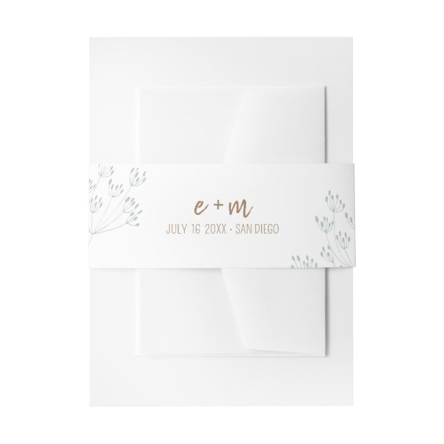 Bandeau De Faire-part Mariage de verdure printanière (Devant example)