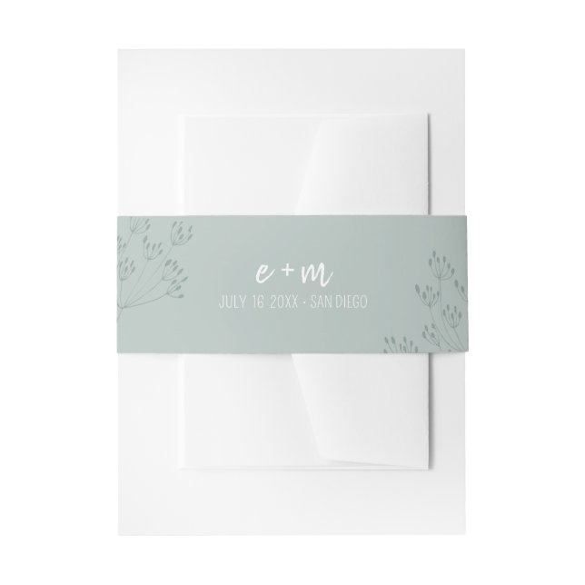 Bandeau De Faire-part Mariage de verdure printanière (Devant example)