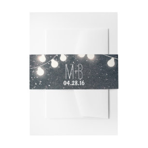 Bandeau De Faire-part Mariage de voyants à chaîne de nuit étoilée