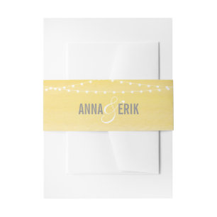 Bandeau De Faire-part Mariage de voyants de chaîne aquarelle