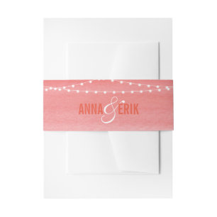 Bandeau De Faire-part Mariage de voyants de chaîne aquarelle