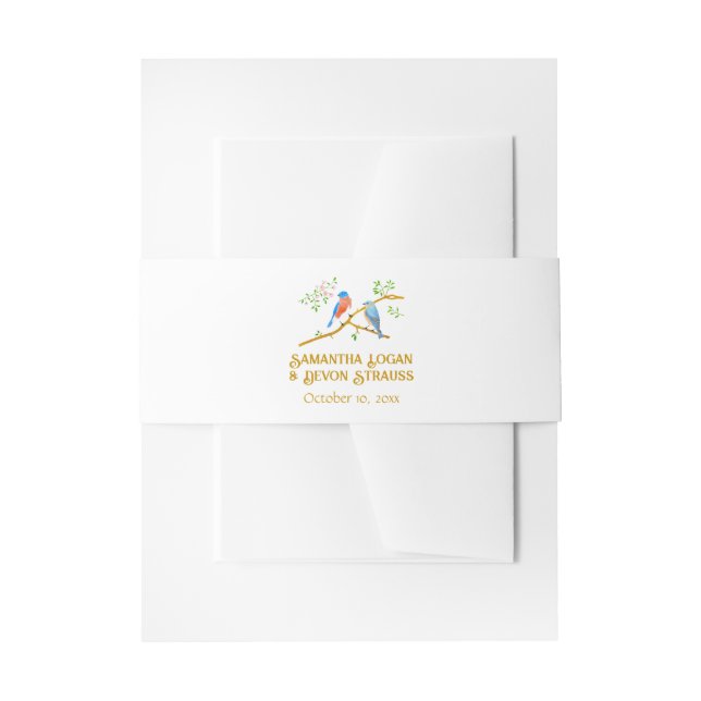 Bandeau De Faire-part Mariage des merles bleus (Devant example)