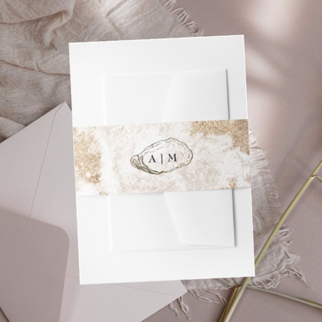 Bandeau De Faire-part Mariage d'huîtres minimaliste moderne (Créateur téléchargé)