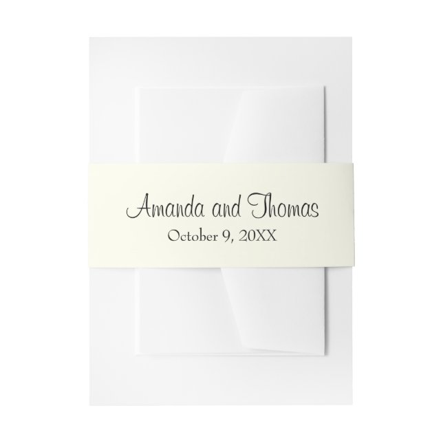 Bandeau De Faire-part Mariage d'ivoire de calligraphie chic (Devant example)