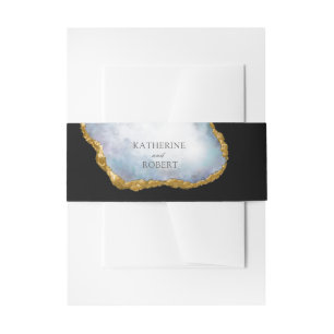 Bandeau De Faire-part Mariage d'or Agate Pearl