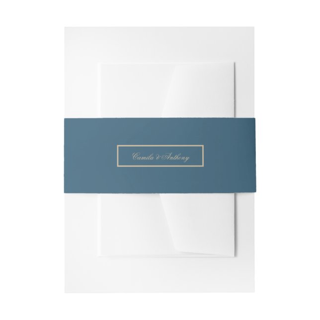 Bandeau De Faire-part Mariage d'or de la Marine (Devant example)