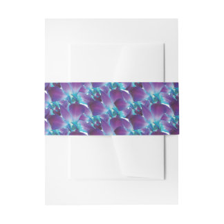 Bandeau De Faire-part Mariage d'orchidée bleu Dendrobium