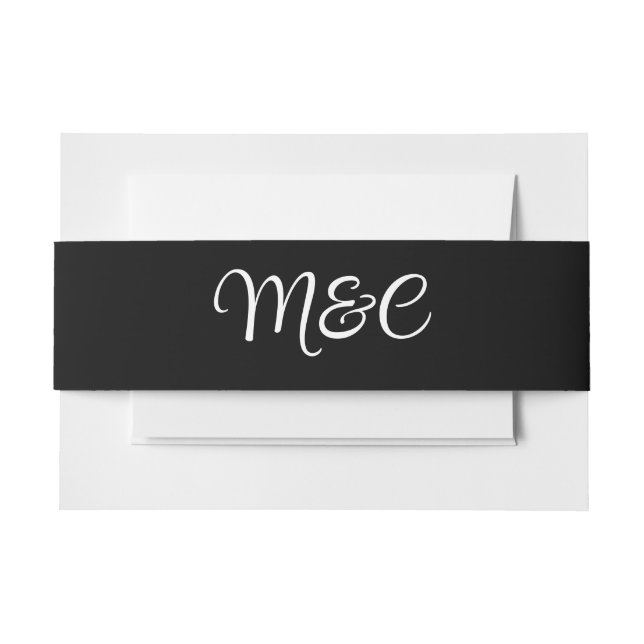 Bandeau De Faire-part Mariage du jardin de printemps noir (Devant Example)