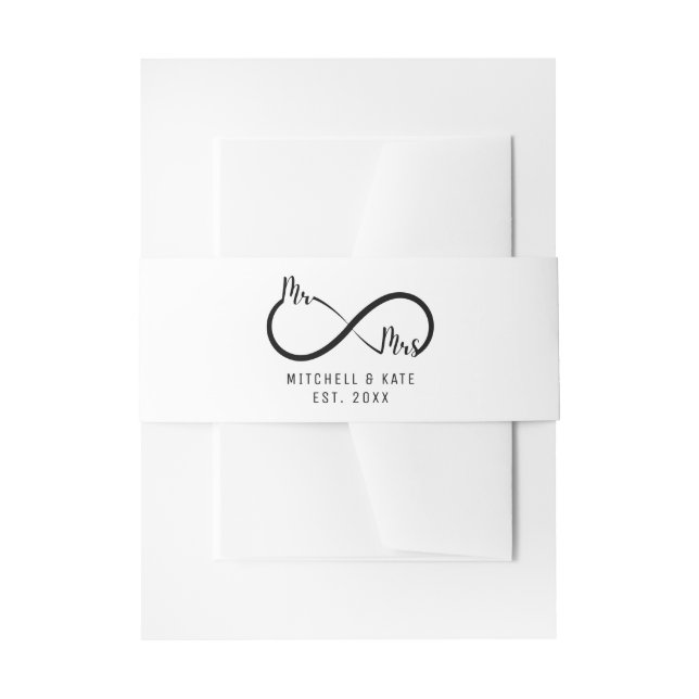 Bandeau De Faire-part Mariage du symbole M & Mme Infinity (Devant example)