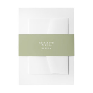 Bandeau De Faire-part Mariage Élégant à l'Aquarelle Méditerranéen Olive
