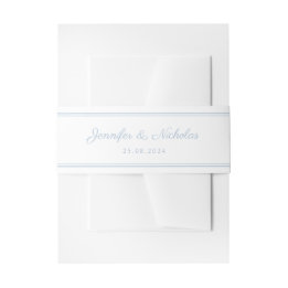 Bandeau De Faire-part Mariage élégant à l'écriture en bleu poudre