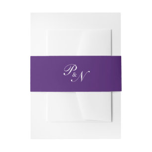 Bandeau De Faire-part Mariage Élégant Classique Violet Royal