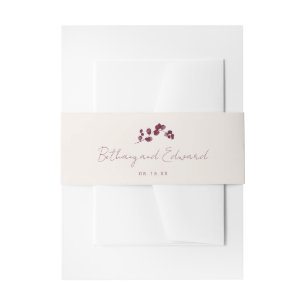 Bandeau De Faire-part Mariage Élégant de Feuillage d'Automne