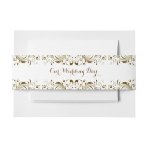 Bandeau De Faire-part Mariage élégant d'or