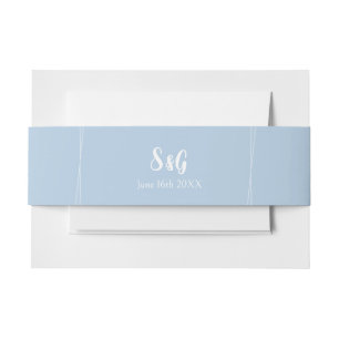 Bandeau De Faire-part Mariage Élégant Joli Bleu Clair