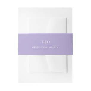 Bandeau De Faire-part Mariage Élégant Lilas Classique