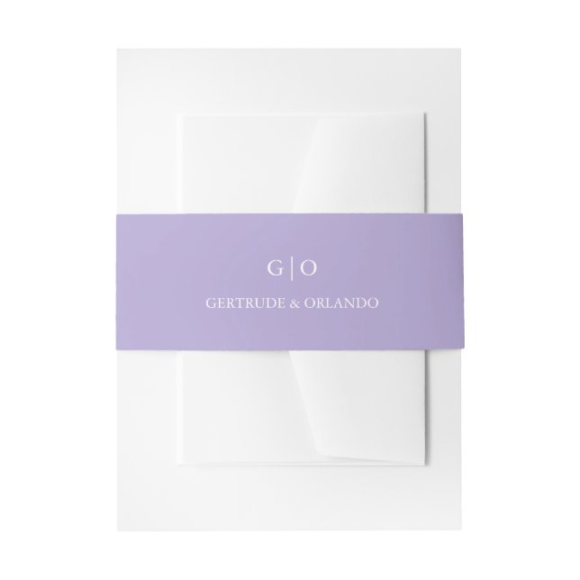 Bandeau De Faire-part Mariage Élégant Lilas Classique (Devant example)