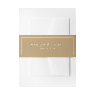 Bandeau De Faire-part Mariage élégant minimaliste bordure or