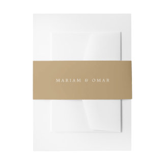 Bandeau De Faire-part Mariage Élégant Minimaliste Monogramme Or