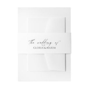 Bandeau De Faire-part Mariage Élégant Minimaliste Noir et Blanc Moderne
