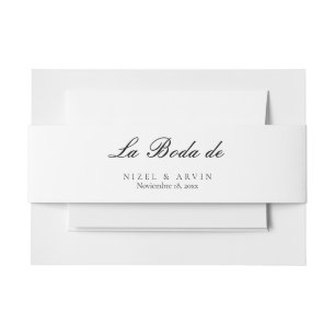 Bandeau De Faire-part Mariage Élégant Minimaliste Simple Boda Espagnol