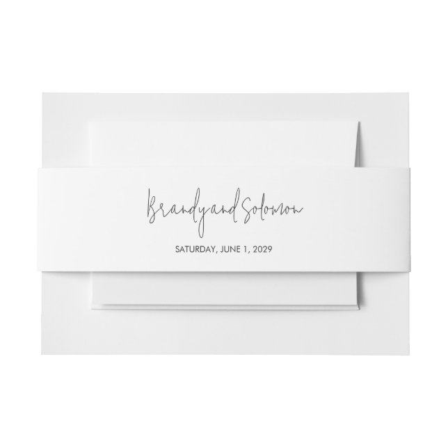 Bandeau De Faire-part Mariage Élégant Moderne (Devant Example)