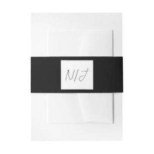 Bandeau De Faire-part Mariage Élégant Moderne Minimaliste Or Noir Blanc
