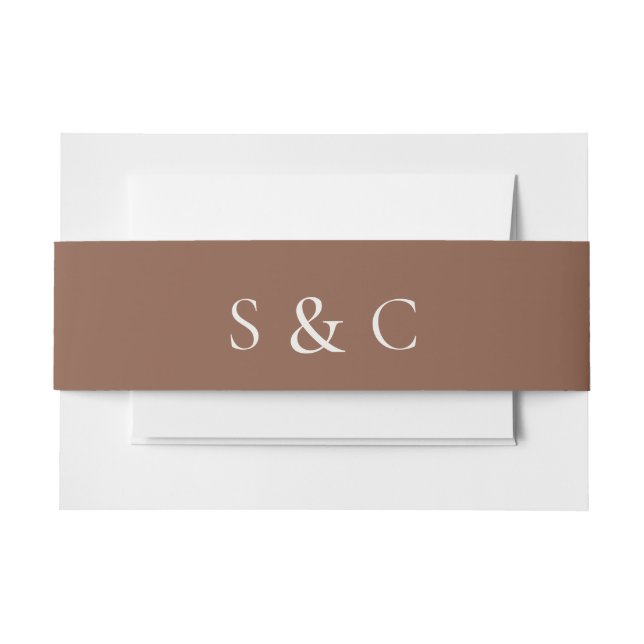 Bandeau De Faire-part Mariage élégant Monogrammé (Devant Example)