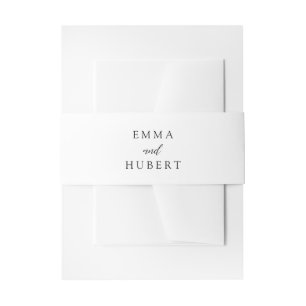 Bandeau De Faire-part Mariage Élégant Noir et Blanc Classique