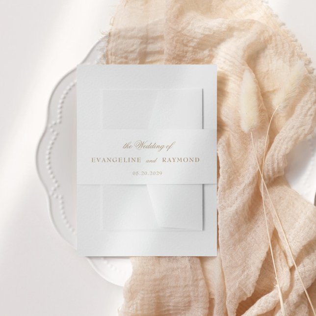 Bandeau De Faire-part Mariage élégant romantique en écriture dorée (Créateur téléchargé)