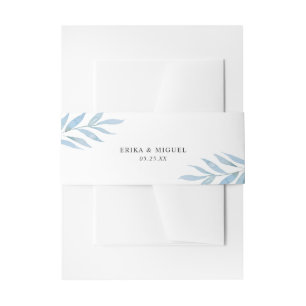 Bandeau De Faire-part Mariage élégant simple Dusty Blue Eucalyptus