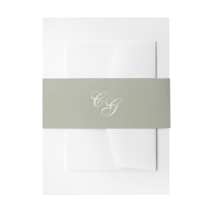 Bandeau De Faire-part Mariage élégant vert classique muet