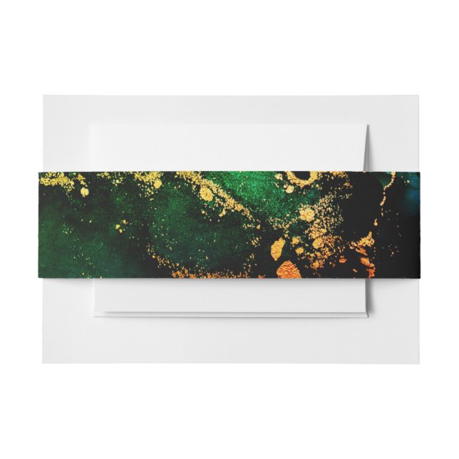 Bandeau De Faire-part Mariage en bronze doré Emerald Green (Devant Example)