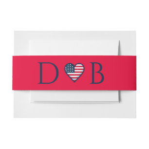 Bandeau De Faire-part MARIAGE en couple USA