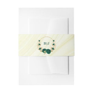 Bandeau De Faire-part mariage en marbre vert émeraude