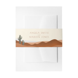 Bandeau De Faire-part Mariage en terre cuite moderne Boho Desert