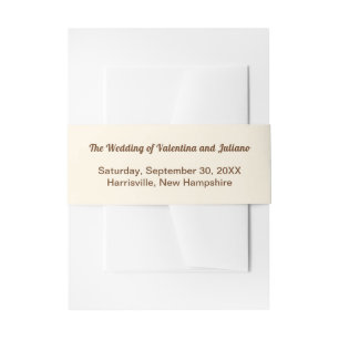 Bandeau De Faire-part Mariage en typographie marron et ivoire